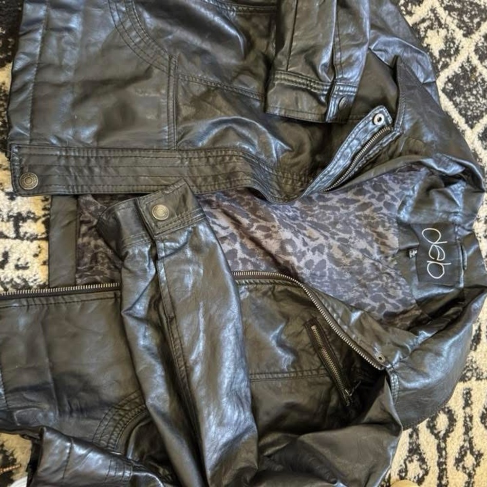 Deb Black Leather Jacket